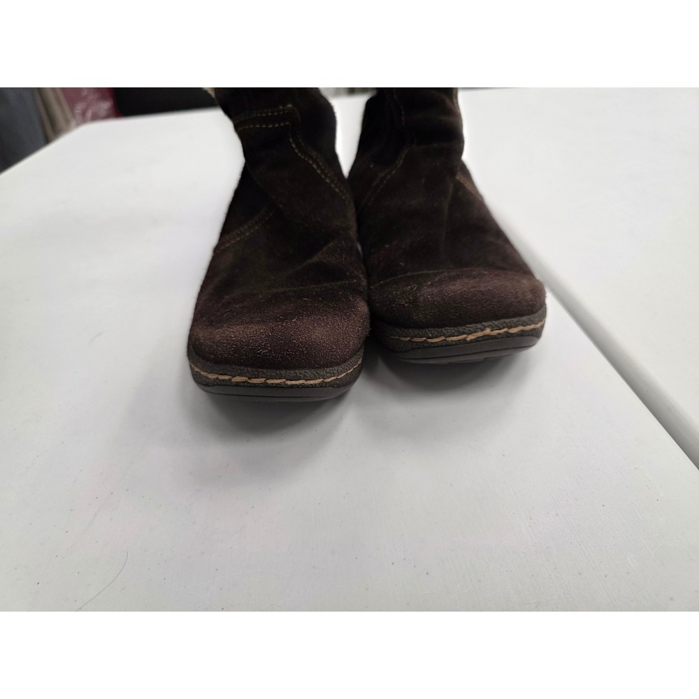 Bear Traps Brown Suede Fur Trim Winter Boots Women Size 9.5 Casual Warm Cozy - Picture 4 of 7